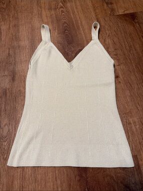 Everlane Ribbed V-Neck Knit Tank Top